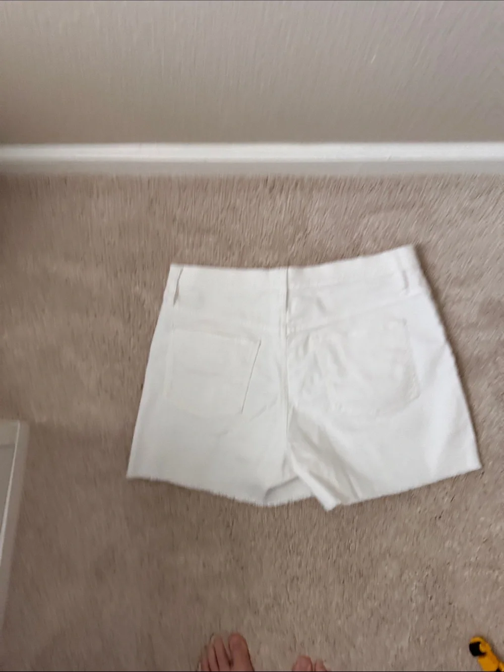J. Crew White Denim Cutoff Shorts with Raw Hem